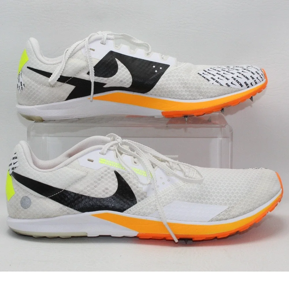 Nike Rival XC‎ Cross Country Racing Spikes White Orange DX7999-100 Mens 9.5
